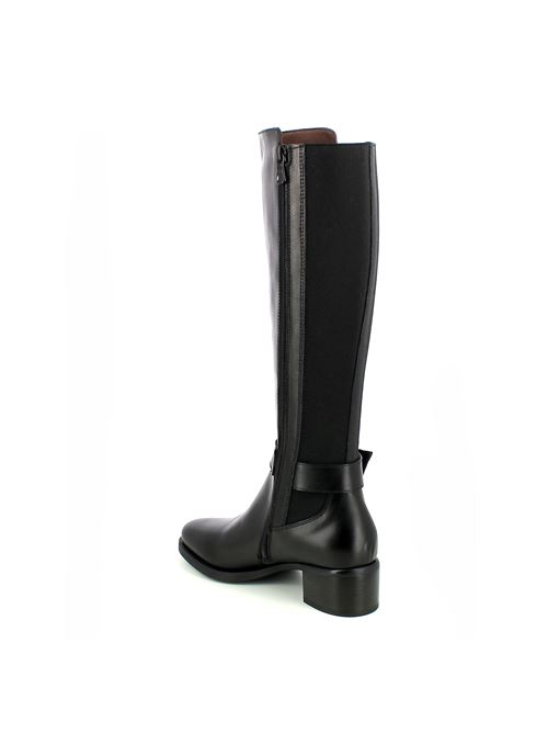 stivale da donna in pelle e tessuto elastico nero NERO GIARDINI | I411750D100